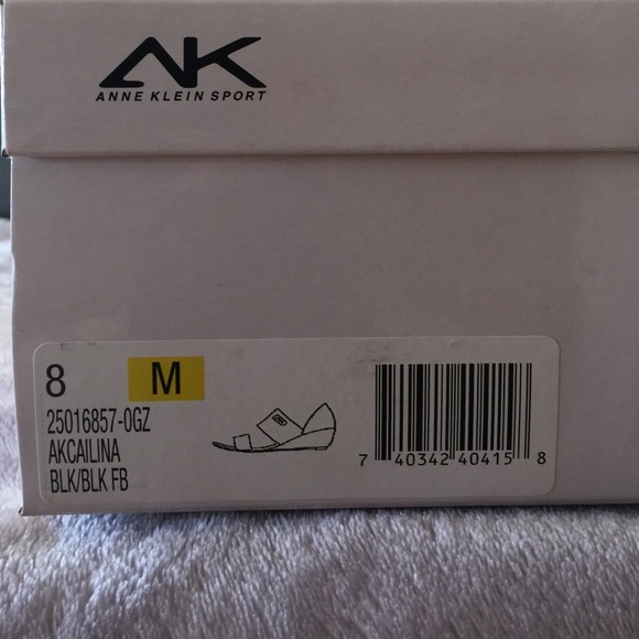 Anne Klein sport flex Black wedge sandle