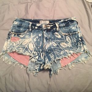 Free People denim shorts