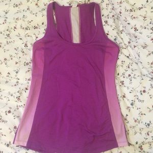 Purple athletic tank top