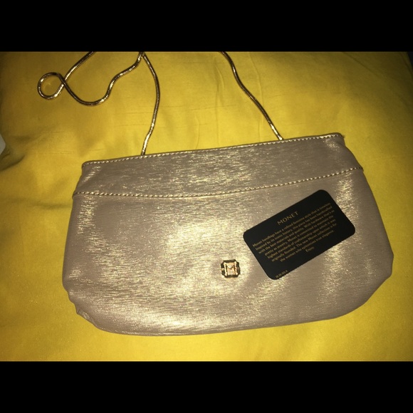 Monet Champagne/Gold Clutch