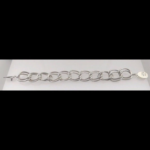 Sterling Silver Solid Double Link Women's Bracelet - image 4
