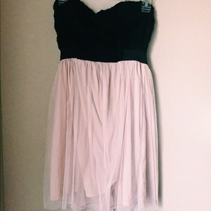 Light Pink and Black Dress