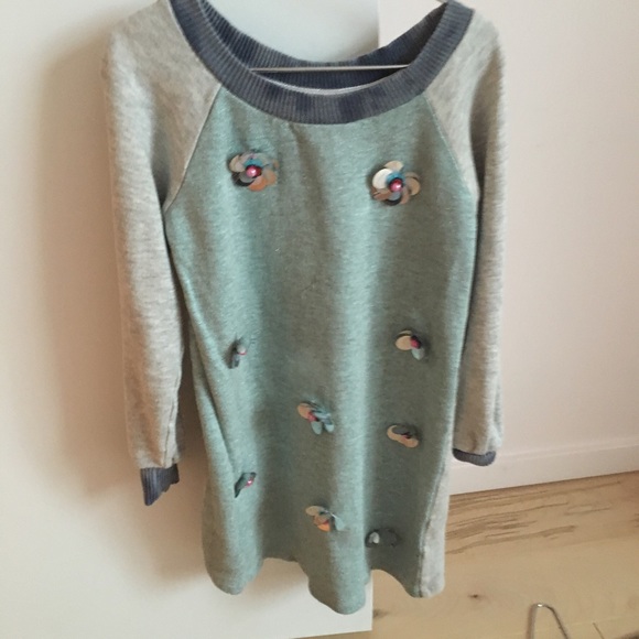 Girls long sleeve sweatshirt dress, size 7/8