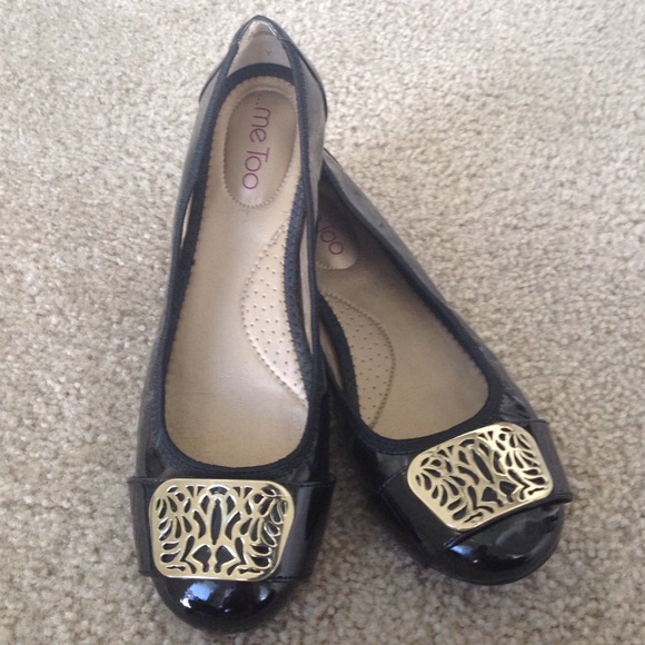 Me Too Black Flats