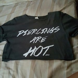 Piercings Are Hot Crop Top