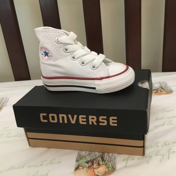 Brand new white converse for toddler