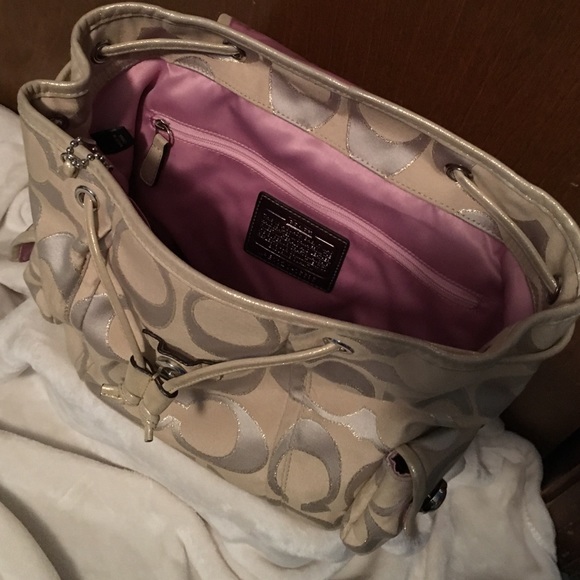 Coach Poppy Tan Backpack