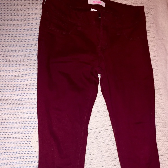maroon skinny jeans