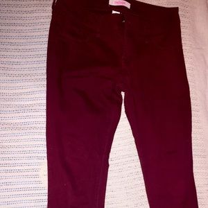 maroon skinny jeans