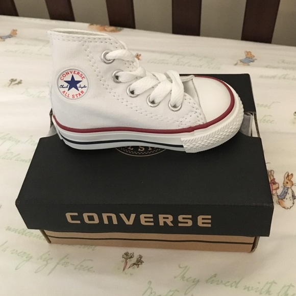 Brand new white converse for toddler