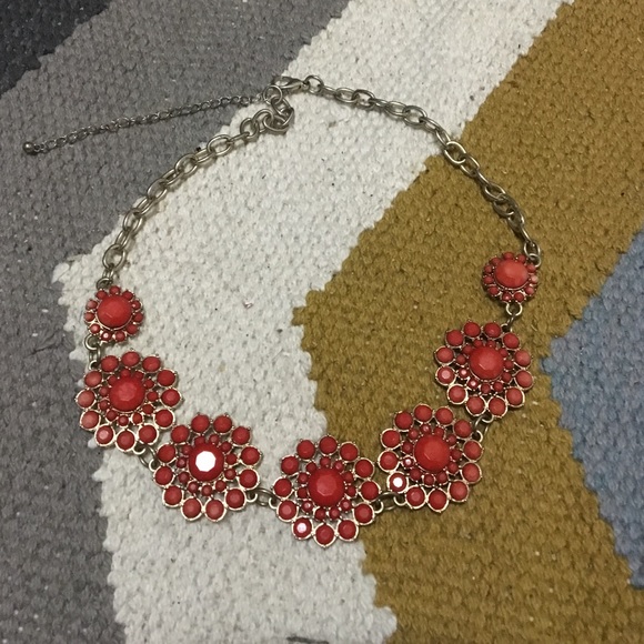 red orange necklace