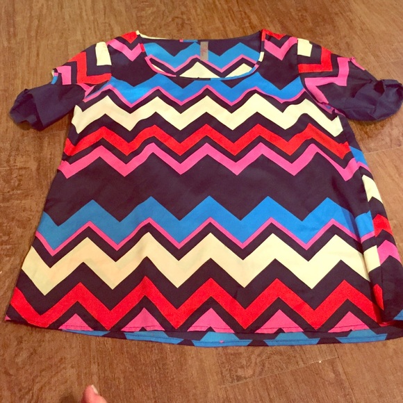 Francesca's colorful top