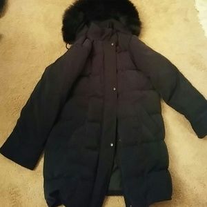 Supwr warm Anne Klein Jacket with Fur Hoodie