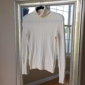 🚩SOLD🚩 J.Crew Ivory Cable Knit Turtleneck