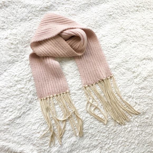 ✨💗FINAL SALE💗✨J. Crew Pink & Ivory Wool Scarf