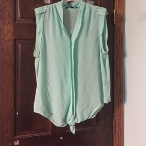 Teal zac & Rachel tank