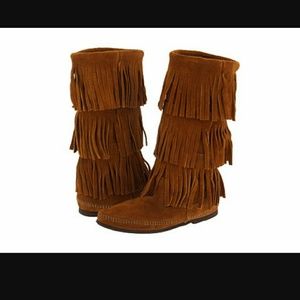 3 Layer Fringe Brown Boots