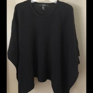Forever 21 Black Knit Poncho