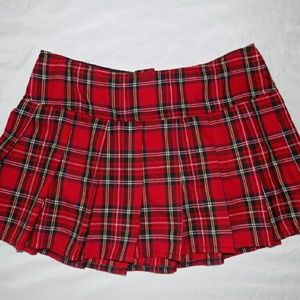 Punk Plaid Pleated Mini Skirt
