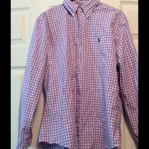 Size large polo button up men's