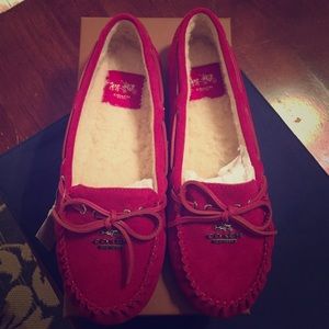 Coach Austin suede slippers