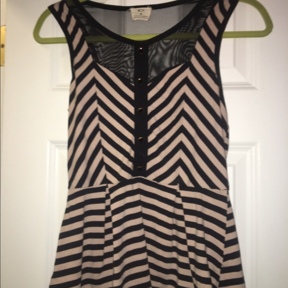 Striped Peplum Top - Picture 1 of 4