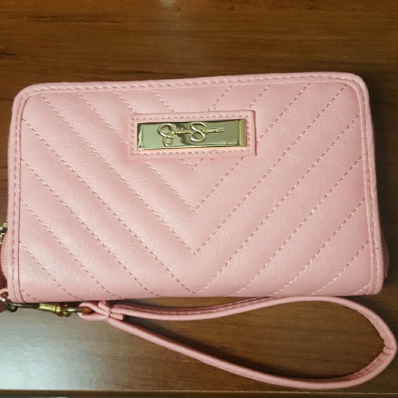 Jessica Simpson pink wristlet