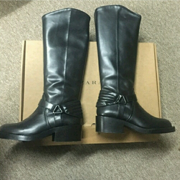 Black Zara riding boots