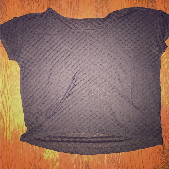 Ann Taylor Loft sheer polka dot black shirt sz m