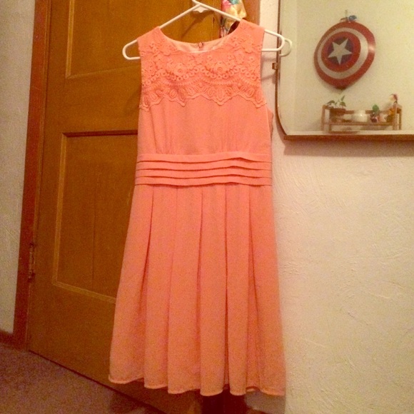 Peach Pink Party Dress