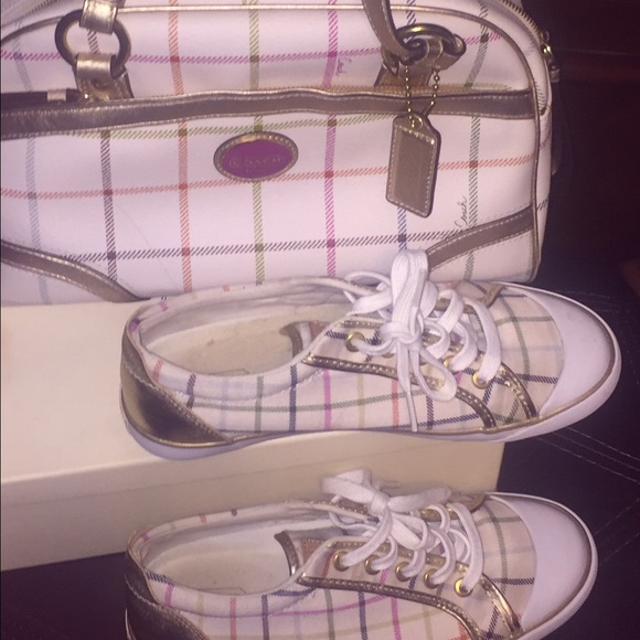 Coach bag w/shoes