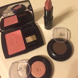 Lancôme eye shadow, blush and lipstick