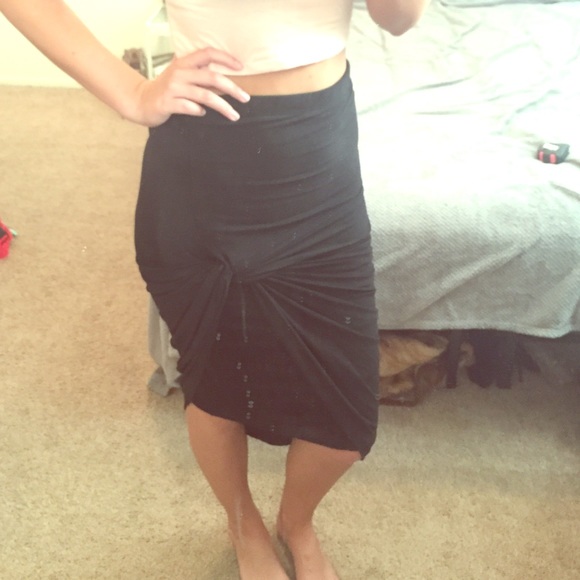 Midi asymmetrical body con skirt - Picture 1 of 2