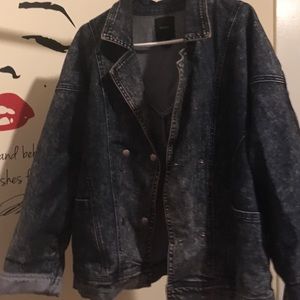 Oversized vintage style denim jacket