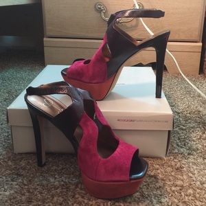 Jessica Simpson platform Multicolor heels