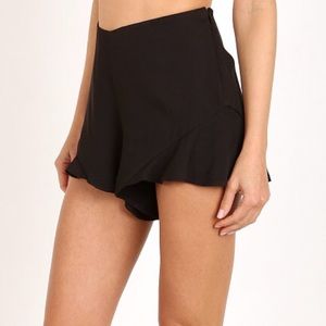 Free People Fiona Solid Flutter Short Black