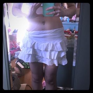 White pleated skort that looks like a real skirt!