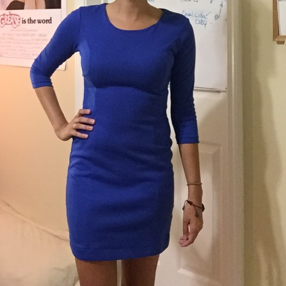 XS royal blue H&M body-con dress