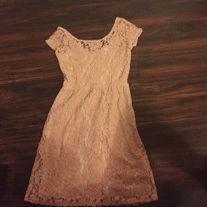 pink lace dress