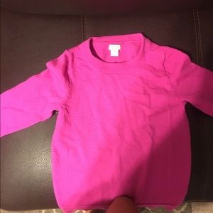 J. Crew 3/4 pink wool sweater
