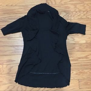 Black Ruffle Cardigan