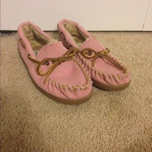 Light pink moccasins