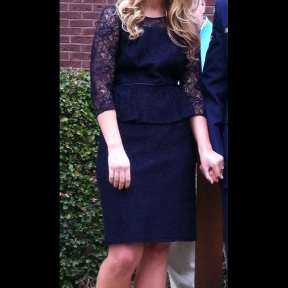 Navy lace dress