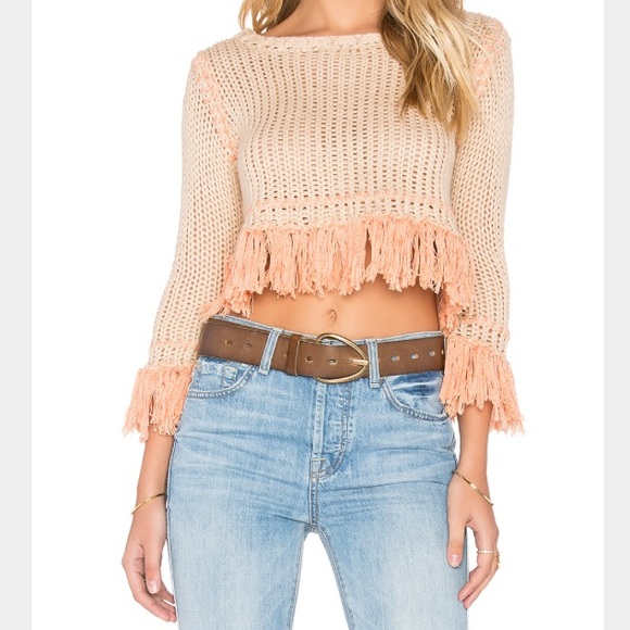 For Love and Lemons Sweaters - for love and lemons fringe Denver sweater BNWT