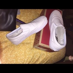 Canvas white vans