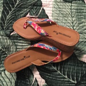 Colorful platform sandals