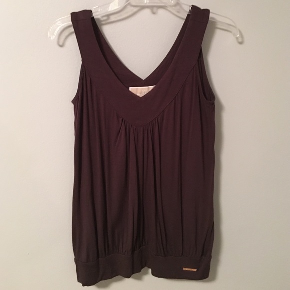Michael Kors brown cotton V neck sleeveless too
