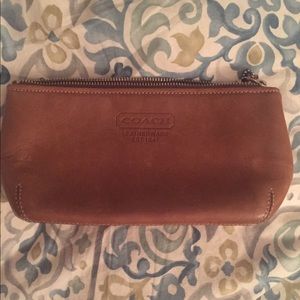 Coach leather cosmetics bag