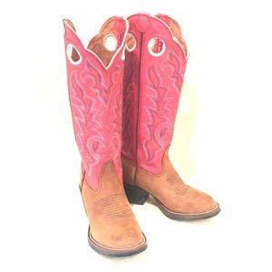Women's size 7B Pink Tony Lama Cowgirl Boots