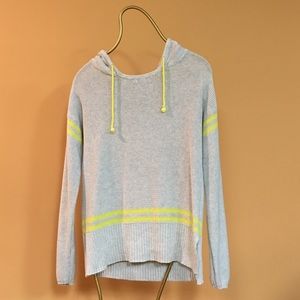 Cozy grey hoodie with yellow accents